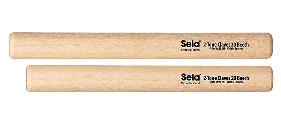 2-tone claves 20mm, beech