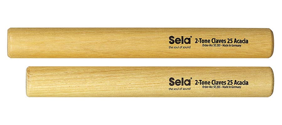 2-tone claves 25mm, acacia