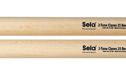 2-tone claves 25mm, beech