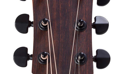 Hillside auditorium guitar with solid spruce top, mahogany b&s, cutaway+EQ, amara ebony fb, natural