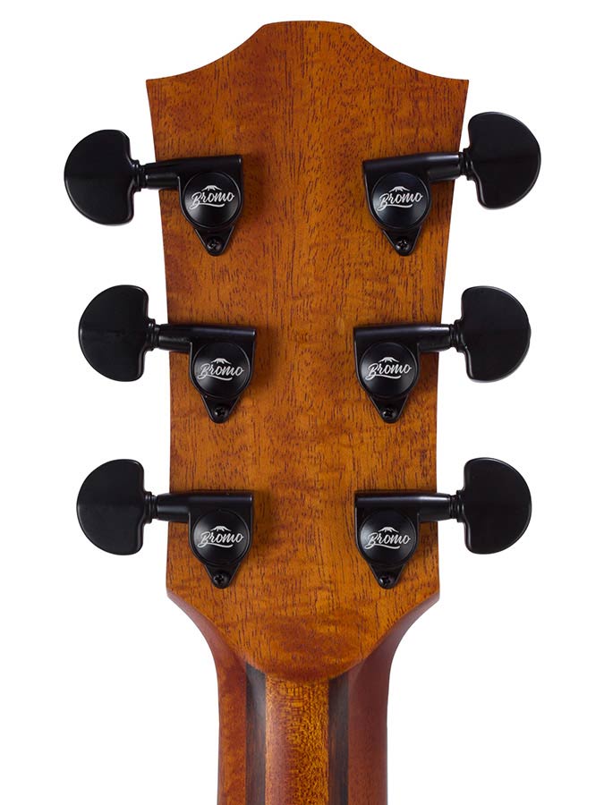 Hillside auditorium guitar with solid spruce top, mahogany b&s, cutaway+EQ, amara ebony fb, natural