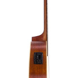 Hillside auditorium guitar with solid spruce top, mahogany b&s, cutaway+EQ, amara ebony fb, natural