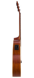 Hillside auditorium guitar with solid spruce top, mahogany b&s, cutaway+EQ, amara ebony fb, natural