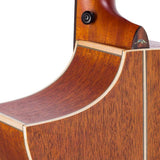 Hillside auditorium guitar with solid spruce top, mahogany b&s, cutaway+EQ, amara ebony fb, natural