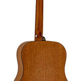 dreadnought guitar, spruce top, mahogany back & sides, amara ebony fb, natural