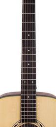 dreadnought guitar, spruce top, mahogany back & sides, amara ebony fb, natural