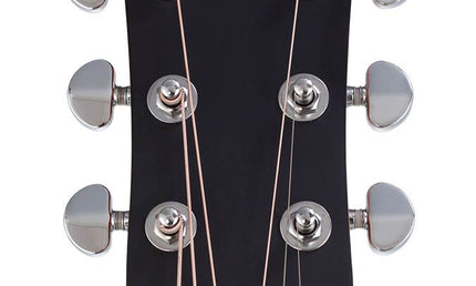 dreadnought guitar, spruce top, mahogany back & sides, amara ebony fb, natural