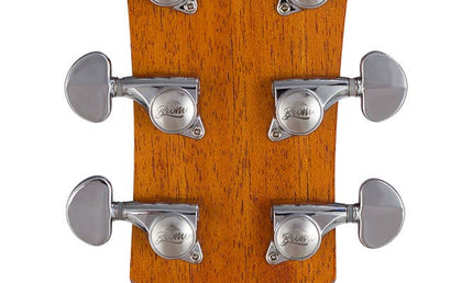 dreadnought guitar, spruce top, mahogany back & sides, amara ebony fb, natural
