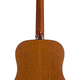 dreadnought guitar, spruce top, mahogany back & sides, amara ebony fb, natural