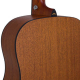 dreadnought guitar, spruce top, mahogany back & sides, amara ebony fb, natural