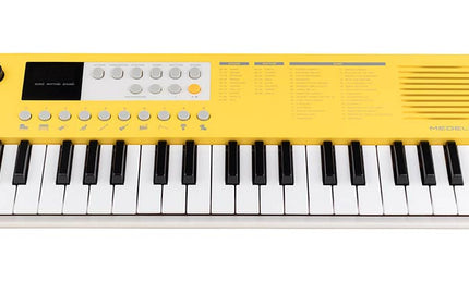 keyboard, 37 mini-size keys, with USB-C cable for charging, 1 x 2 watt - yellow