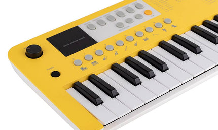 keyboard, 37 mini-size keys, with USB-C cable for charging, 1 x 2 watt - yellow