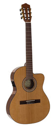 stage guitar solid Canadian cedar top + sapele, glossy finish - cutaway and Fishman Clasica II