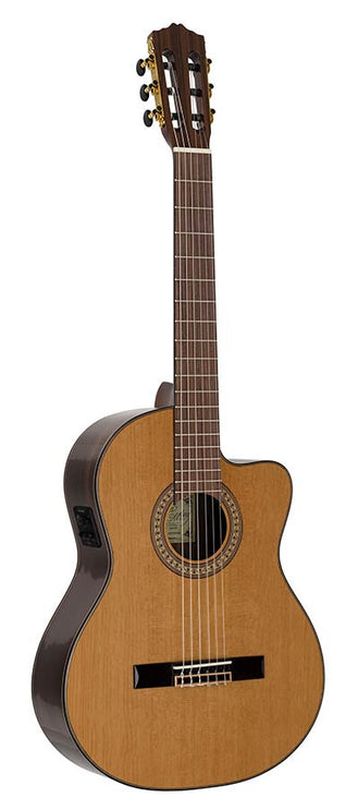 classic guitar, solid cedar top,rosewood b&s, glossy finish - cutaway and Fishman Clásica II