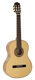 classic guitar, solid spruce top, flamed maple b&s, glossy finish