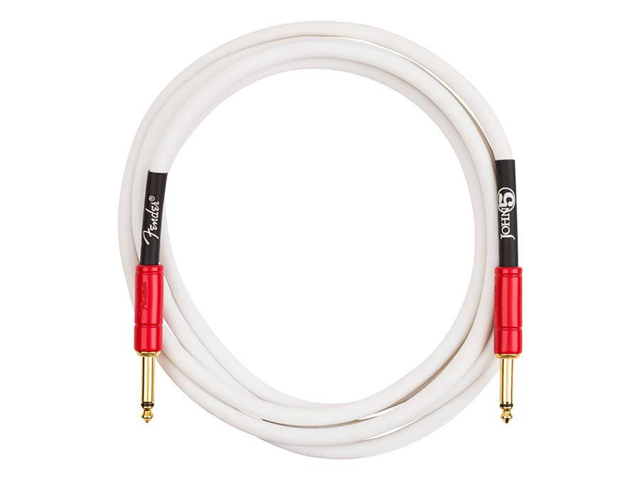 John 5 instrument cable, white and red, 10'