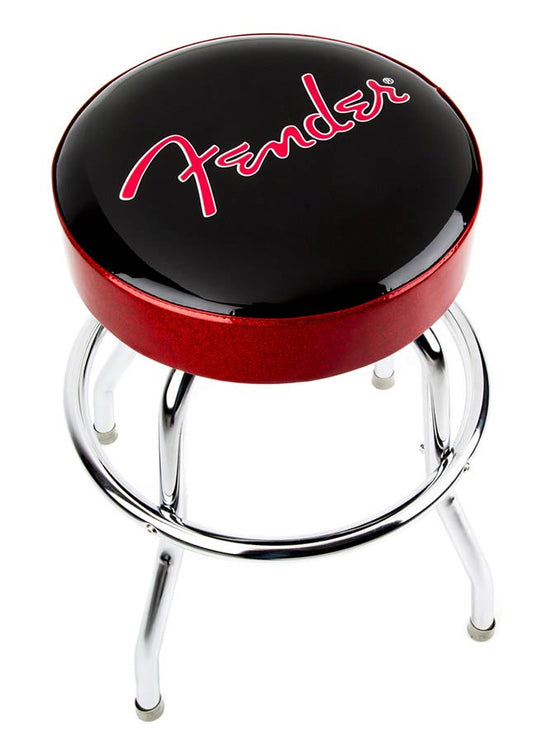 Fender - 9192022004 - red sparkle logo barstool – Barstool, Black/Red