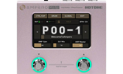 amp modeler and effects processor AMPERO MINI, with PSU, purple taro