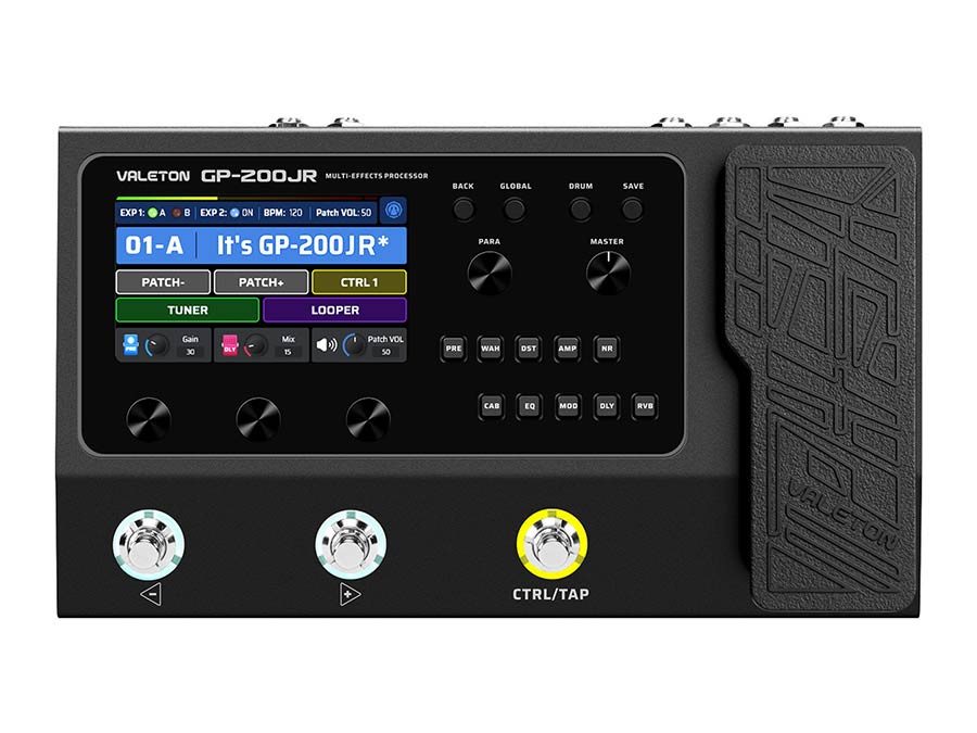 multi-effects processor with IR + amp/cab simulation + effects + looper + audio interface, PSU