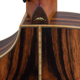 concert guitar all solid tonewoods, amara eb back & sides & fb, Fishman, natural, heavy duty bag