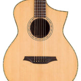 concert guitar all solid tonewoods, amara eb back & sides & fb, Fishman, natural, heavy duty bag