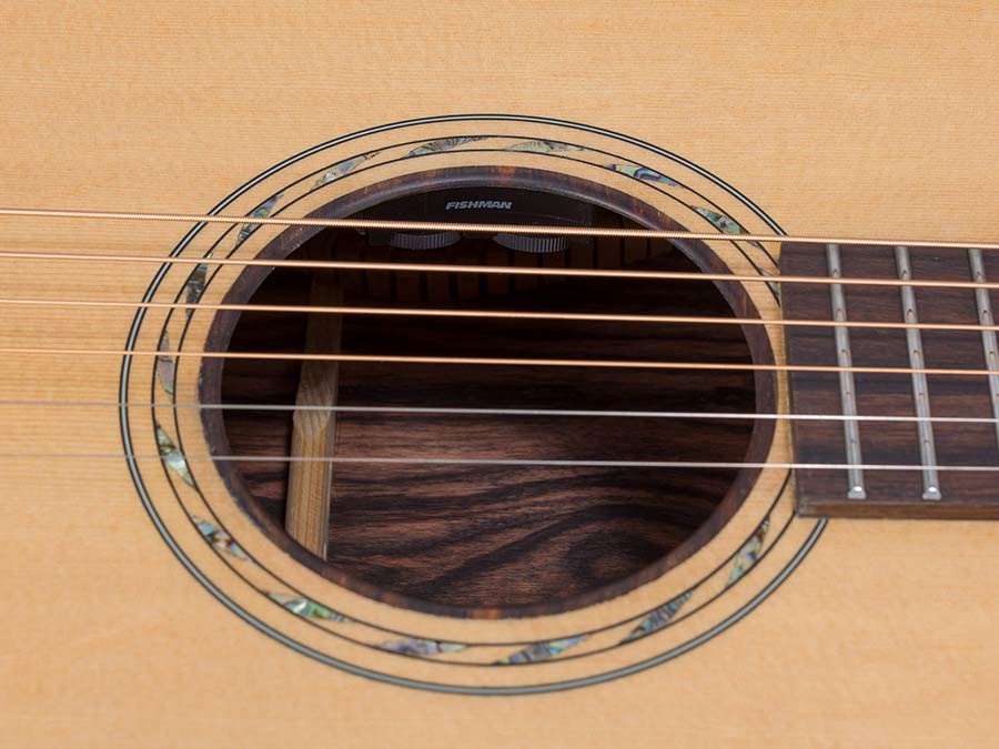 concert guitar all solid tonewoods, amara eb back & sides & fb, Fishman, natural, heavy duty bag