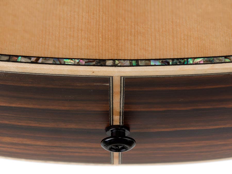 concert guitar all solid tonewoods, amara eb back & sides & fb, Fishman, natural, heavy duty bag