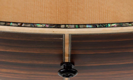 concert guitar all solid tonewoods, amara eb back & sides & fb, Fishman, natural, heavy duty bag