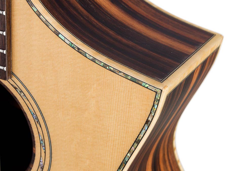 concert guitar all solid tonewoods, amara eb back & sides & fb, Fishman, natural, heavy duty bag