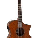 Hillside auditorium guitar, solid mahogany top, mahogany b&s, cutaway +EQ, amara ebony fb, natural