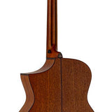 Hillside auditorium guitar, solid mahogany top, mahogany b&s, cutaway +EQ, amara ebony fb, natural