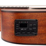 Hillside auditorium guitar, solid mahogany top, mahogany b&s, cutaway +EQ, amara ebony fb, natural