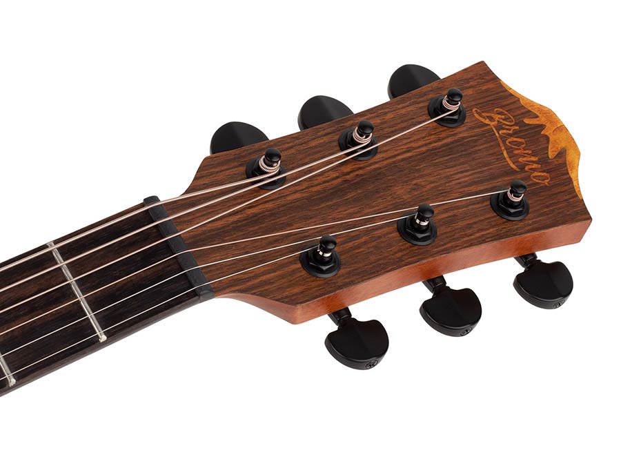 Hillside auditorium guitar, solid mahogany top, mahogany b&s, cutaway +EQ, amara ebony fb, natural