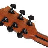 Hillside auditorium guitar, solid mahogany top, mahogany b&s, cutaway +EQ, amara ebony fb, natural