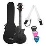 Cascha - HH 2258 - carbon fiber concert ukelele with softcase – Picks, Black