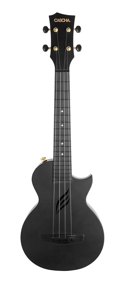 Cascha - HH 2258 - Carbon Fiber Concert Ukelele with Softcase - Black