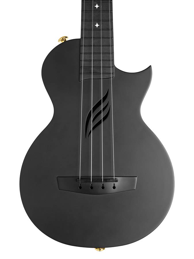 Cascha - HH 2258 - Carbon Fiber Concert Ukelele with Softcase - Black