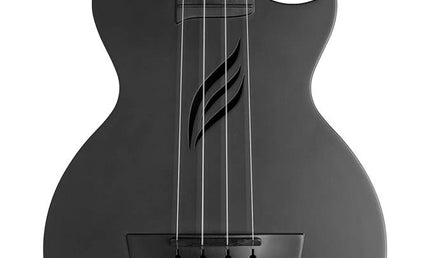 carbon fiber concert ukelele with softcase, strap and 3 picks, black