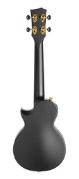 carbon fiber concert ukelele with softcase, strap and 3 picks, black