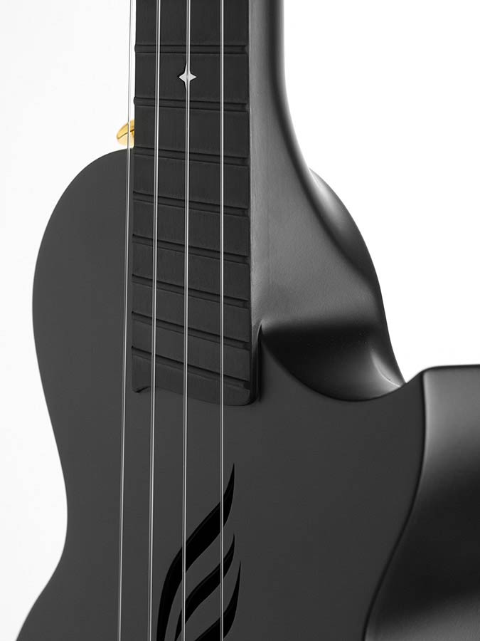 Cascha - HH 2258 - Carbon Fiber Concert Ukelele with Softcase - Black