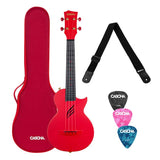 Cascha - HH 2280 - carbon fiber concert ukelele with softcase – Picks, Red