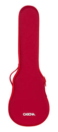 carbon fiber concert ukelele with softcase, strap and 3 picks, red