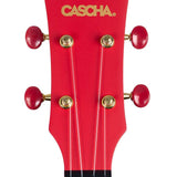 Cascha - HH 2280 - Carbon Fiber Concert Ukelele with Softcase - Red
