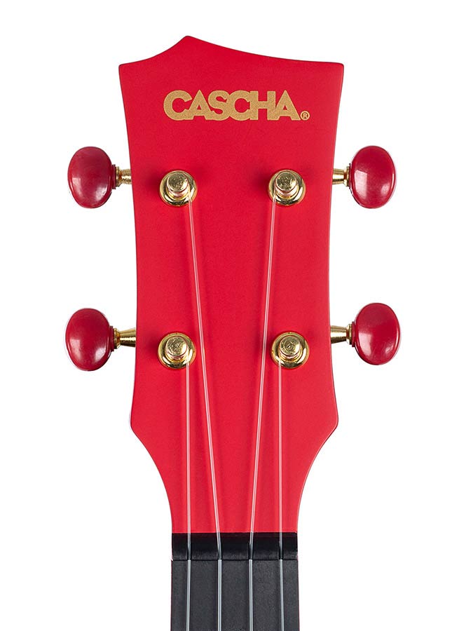 Cascha - HH 2280 - Carbon Fiber Concert Ukelele with Softcase - Red