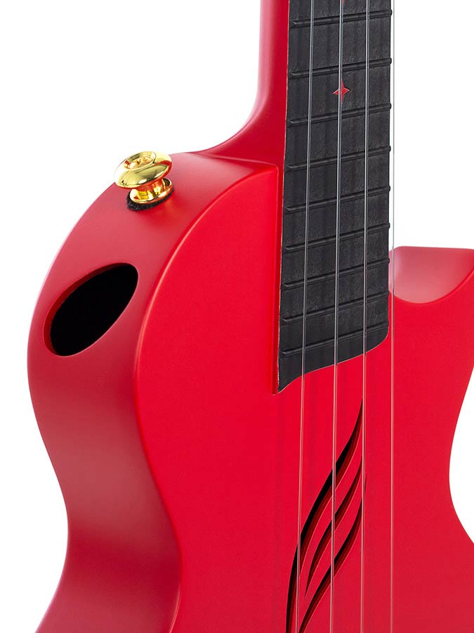 Cascha - HH 2280 - Carbon Fiber Concert Ukelele with Softcase - Red