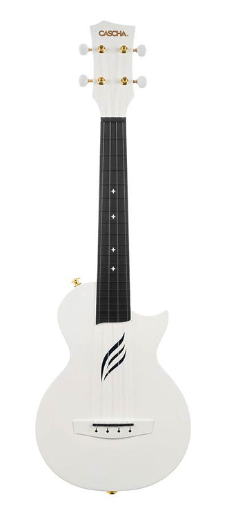 Cascha - HH 2286 - Carbon Fiber Concert Ukelele with Softcase - White