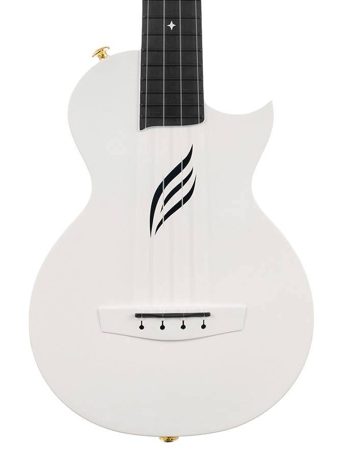 Cascha - HH 2286 - Carbon Fiber Concert Ukelele with Softcase - White