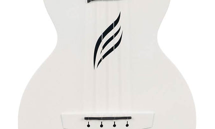 carbon fiber concert ukelele with softcase, strap and 3 picks, white