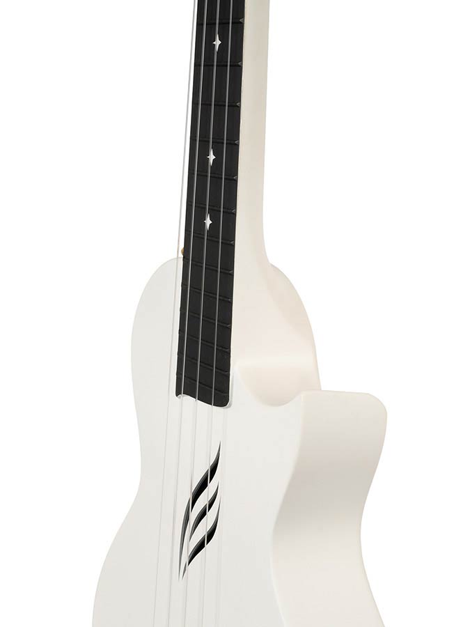 Cascha - HH 2286 - Carbon Fiber Concert Ukelele with Softcase - White