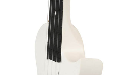 carbon fiber concert ukelele with softcase, strap and 3 picks, white